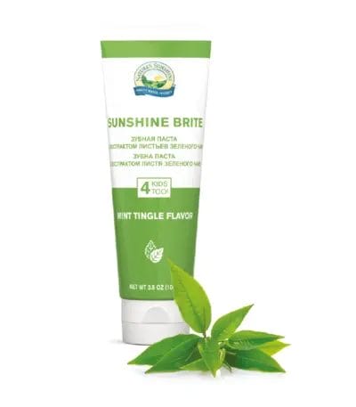 Sunshine Brite Diş Macunu (Yeşil Çay Yaprağı Özlü) Sunshine Brite with green tea leaf extract. Зубная паста с экстрактом листьев зеленого чая Sunshine Brite with green tea leaf extract