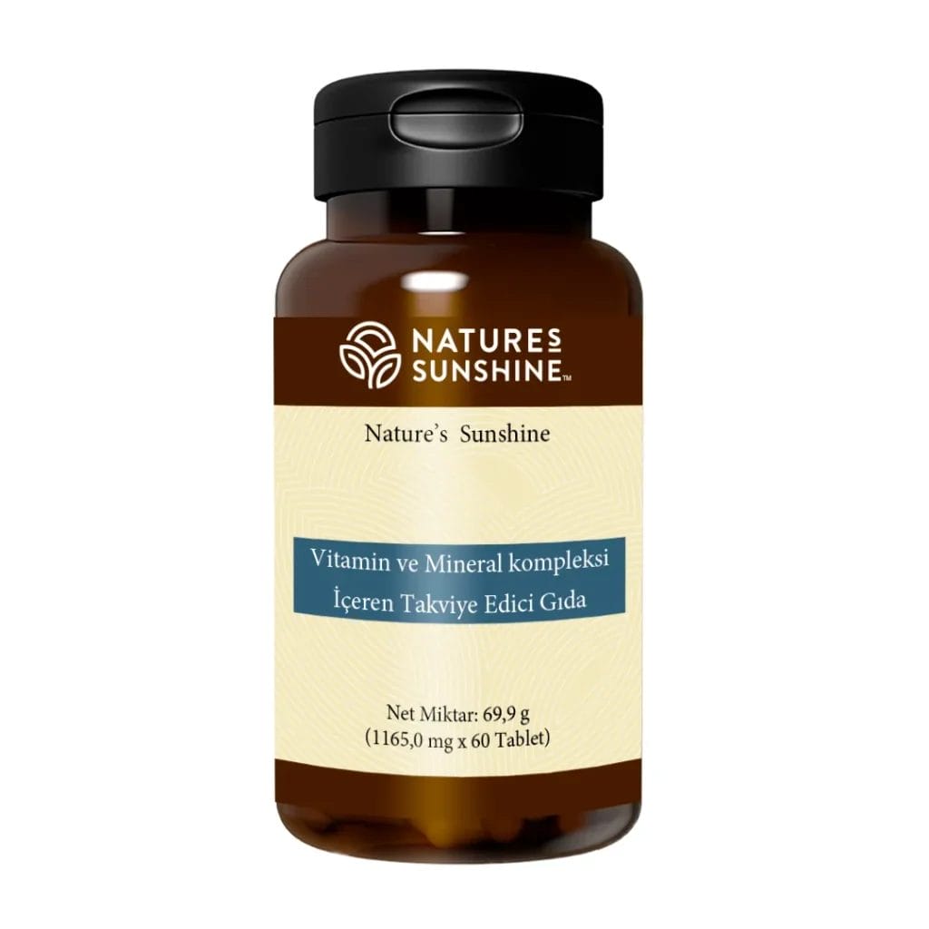 Kapsüllü kavanoz. Vitamin ve Mineral (Super Complex) İçeren Takviye Edici Gıda. Ürün kodu: 4052 Супер комплекс