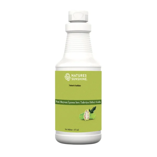 Sıvı şişesi. Noni Suyu (Nature’s noni juice) Yağ içerir - Takviye Edici Gıdadır. Ürün kodu: 4066