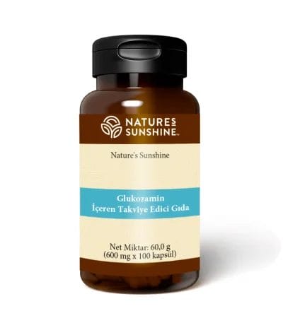 Kapsüllü kavanoz. Glukozamin NSP (Glucosamine) İçeren Takviye Edici Gıda. Ürün kodu: 903